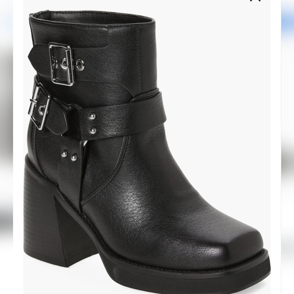 AZALEA WANG Scooter Moto Ankle Boot Women's 10
